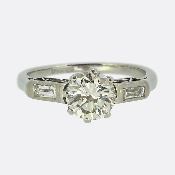 Art Deco 1.00 Carat Diamond Engagement Ring