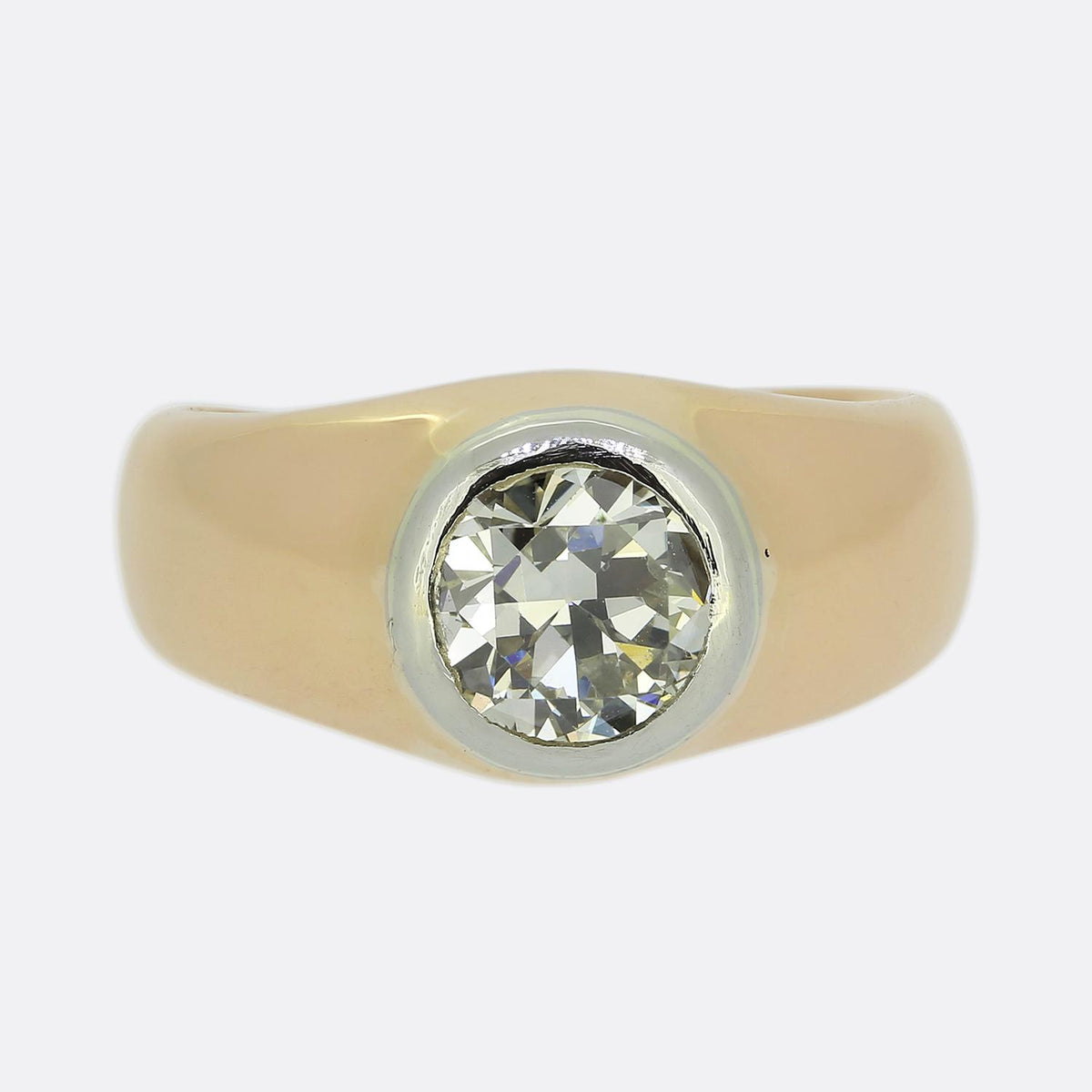 Antique 1.00 Carat Diamond Single-Stone Ring