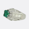 Mid-Century Emerald and Diamond Ring