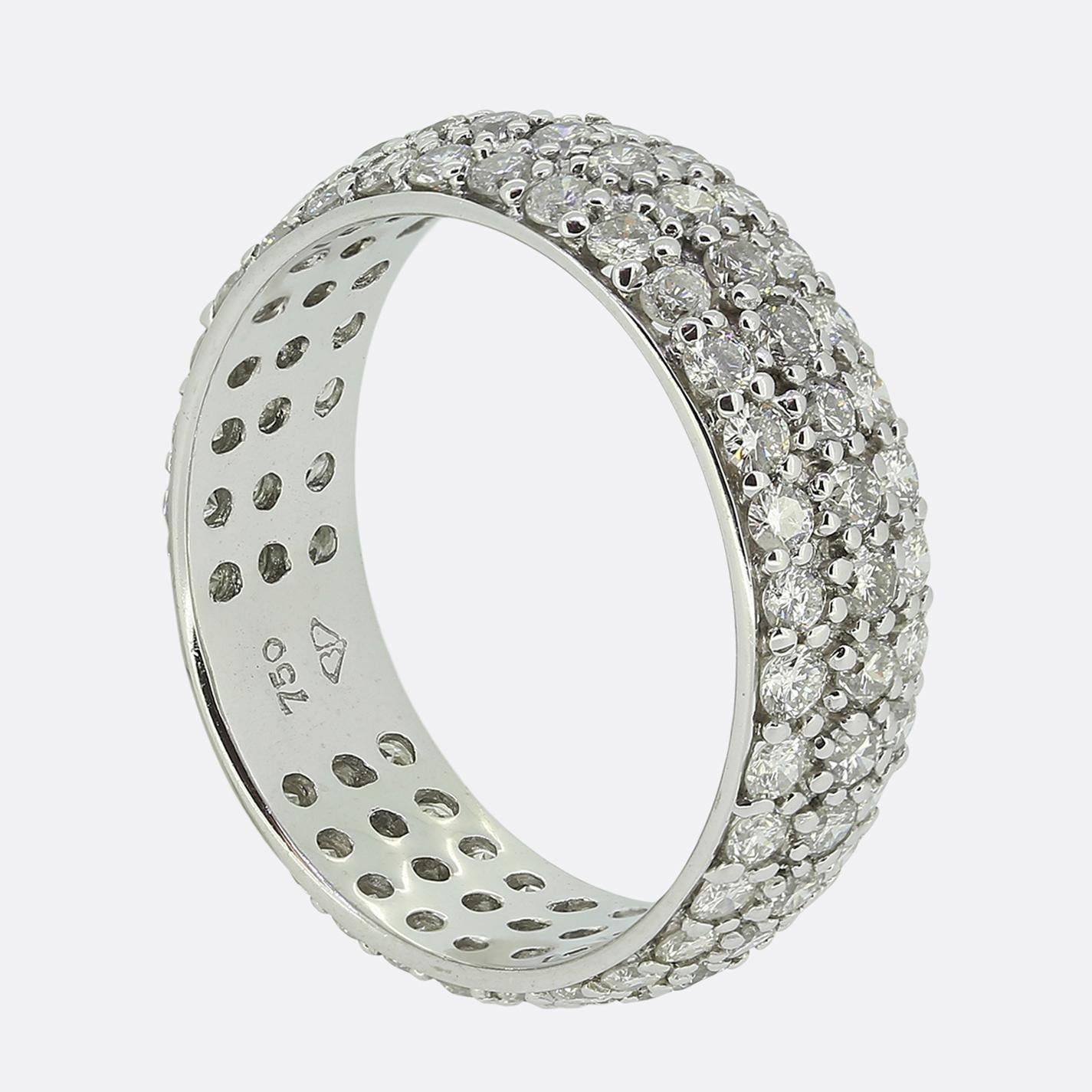 1.44 Carat  Pavé Set Diamond Band Ring Size O (55)