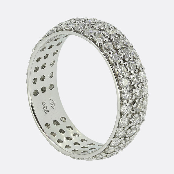 1.44 Carat  Pavé Set Diamond Band Ring Size O (55)