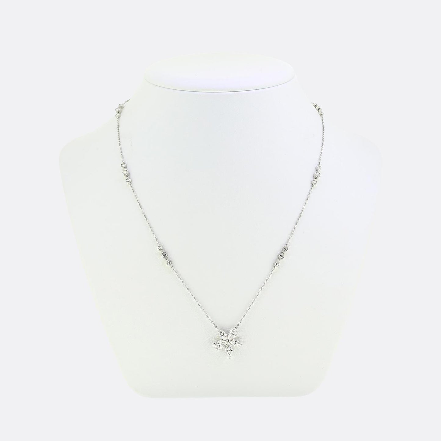 Tiffany & Co. Mixed Cluster Diamond Victoria Necklace