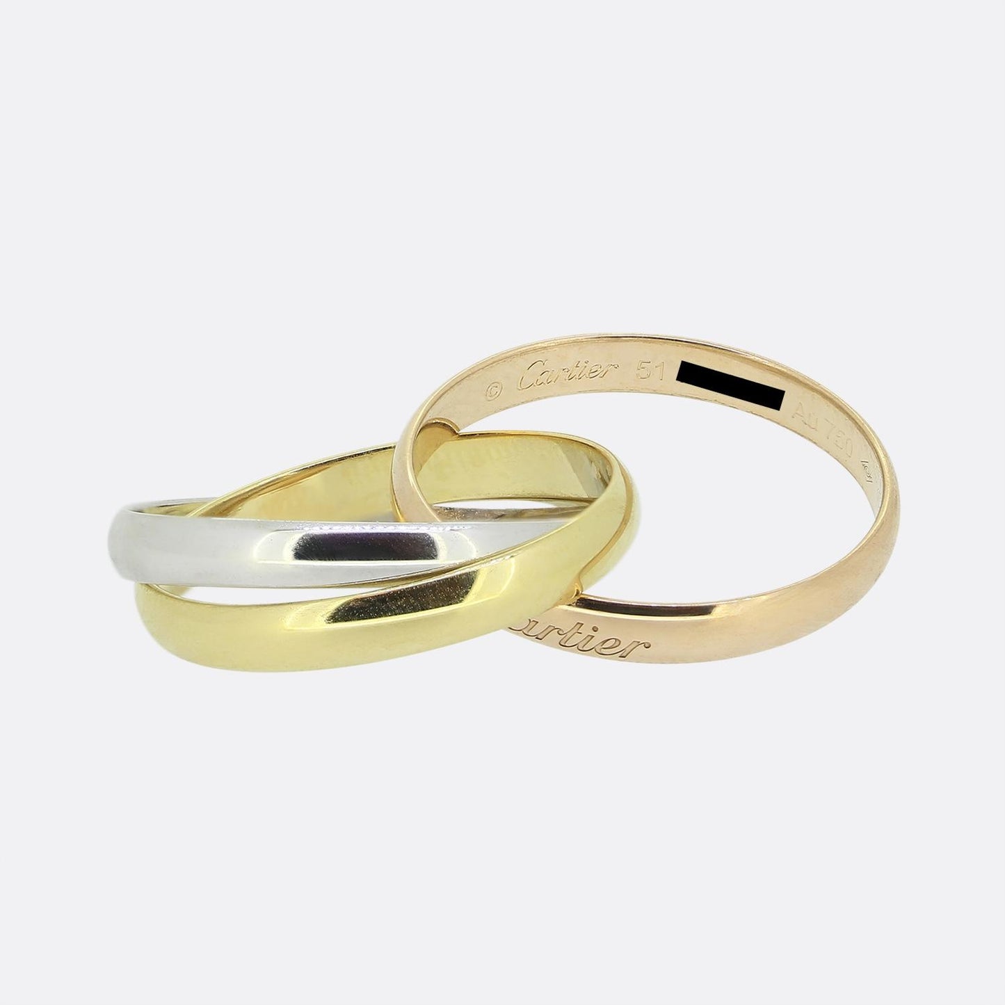 Cartier Trinity Band Ring - Small Model Size L (51)