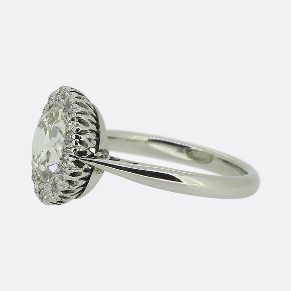 Antique 2.10 Carat Diamond Cluster Ring
