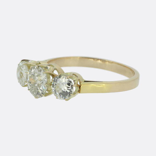 Antique Diamond Three-Stone Ring