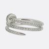 Cartier Juste un Clou Double Semi-Paved Diamond Ring Size N (54)