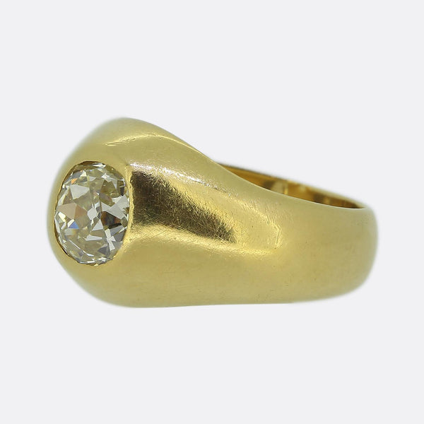 1.40 Carat Old Mine Cut Diamond Single-Stone Ring