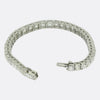 21.00 Carat Carré Cut Diamond Line Bracelet