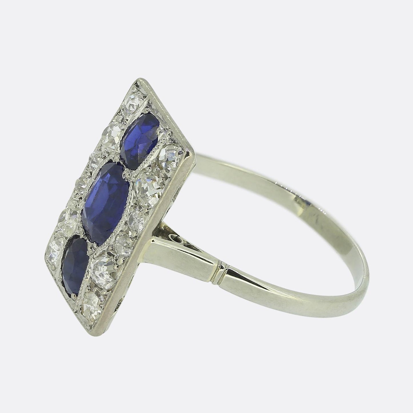Art Deco Sapphire and Diamond Ring