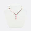 Art Deco Cabochon Burmese Ruby and Pink Sapphire Necklace
