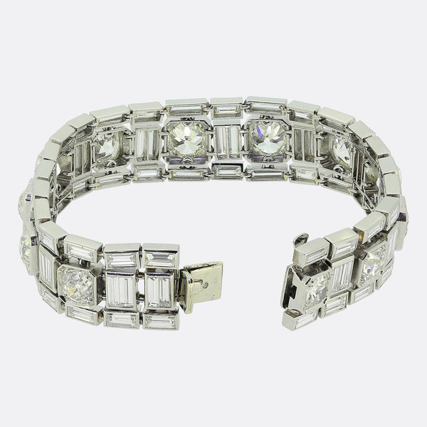 Art Deco 32.00 Carat Diamond Bracelet