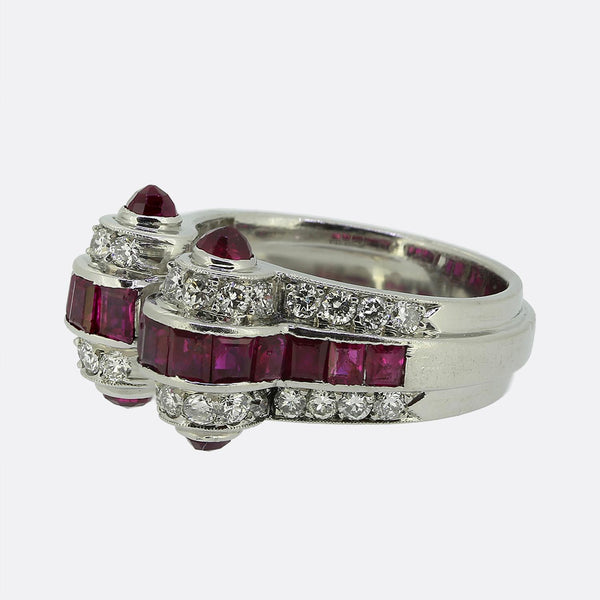 Art Deco Ruby and Diamond Ring