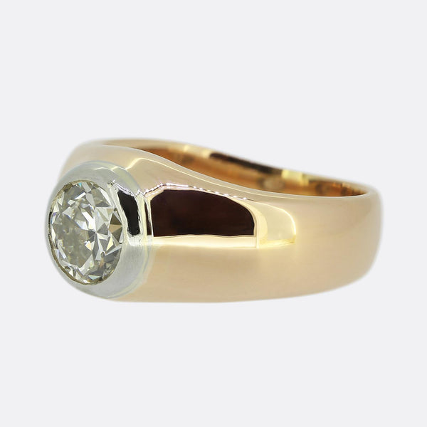 Antique 1.00 Carat Diamond Single-Stone Ring