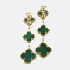 Van Cleef & Arples Malachite Magic Alhambra Earrings