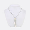 Cultured Pearl and Diamond Drop Necklace