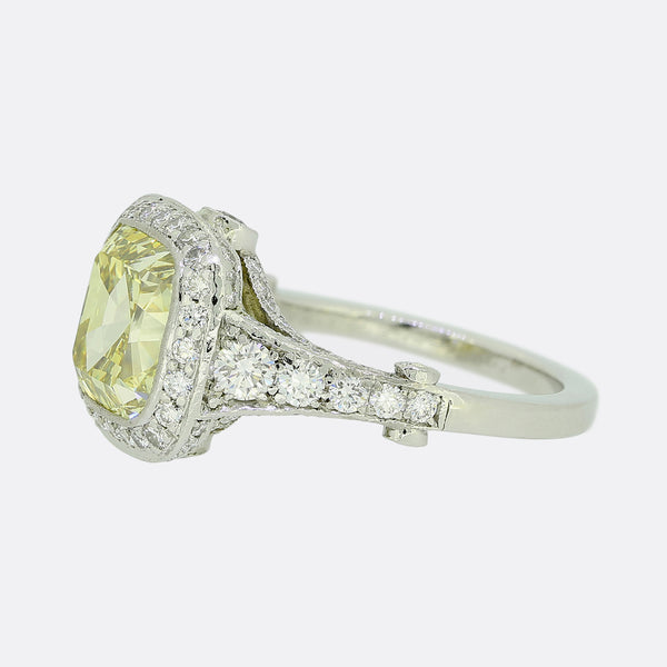 Tiffany & Co. Legacy 4.0 Carat Fancy Intense Yellow Diamond Engagement Ring