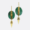 John Brogden Antique Malachite Drop Earrings