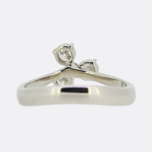 De Beers Three Stone Diamond Clover Ring