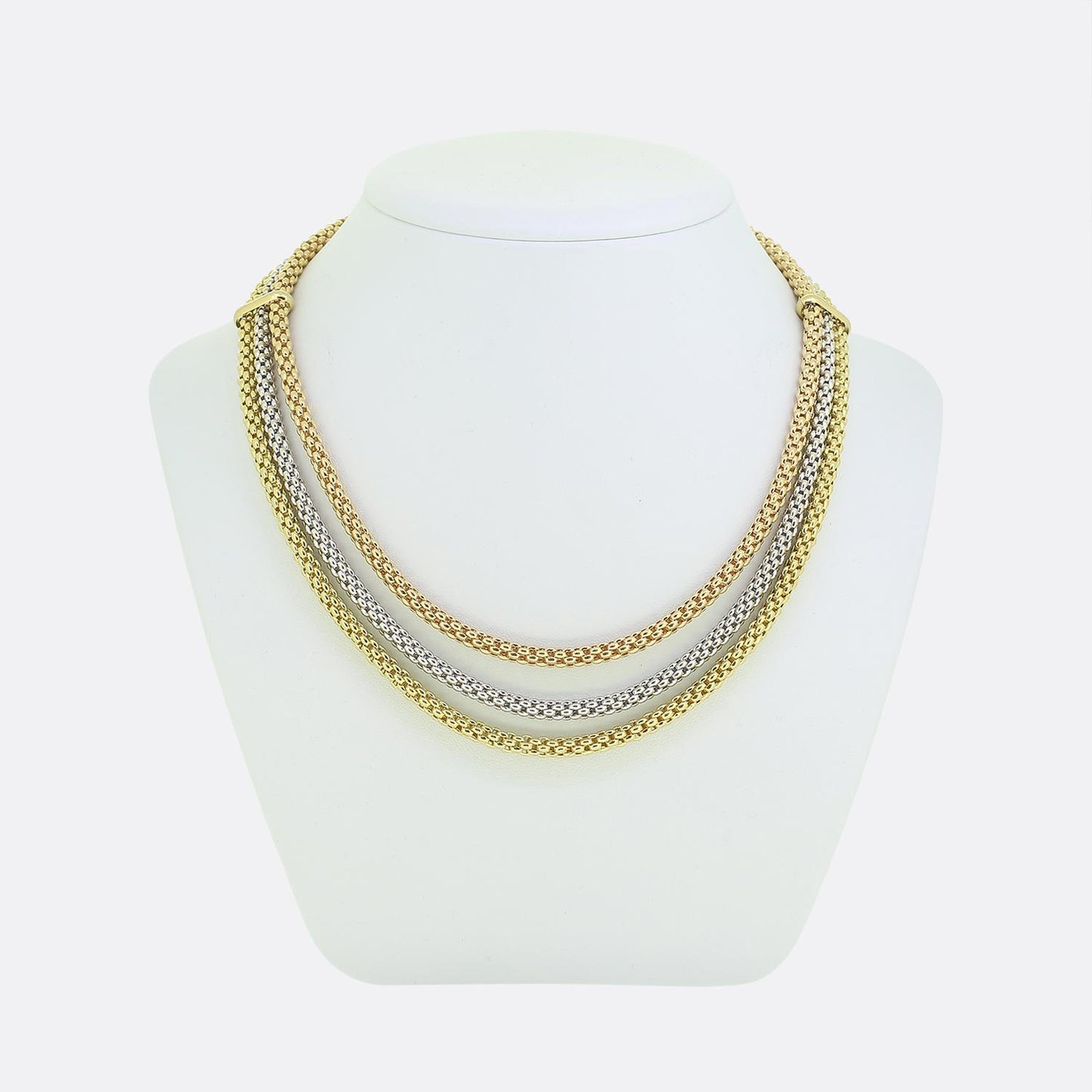 Fope Tricolour Three-Row Necklace