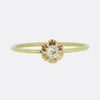 Vintage 0.12 Carat Diamond Stackable Flower Ring