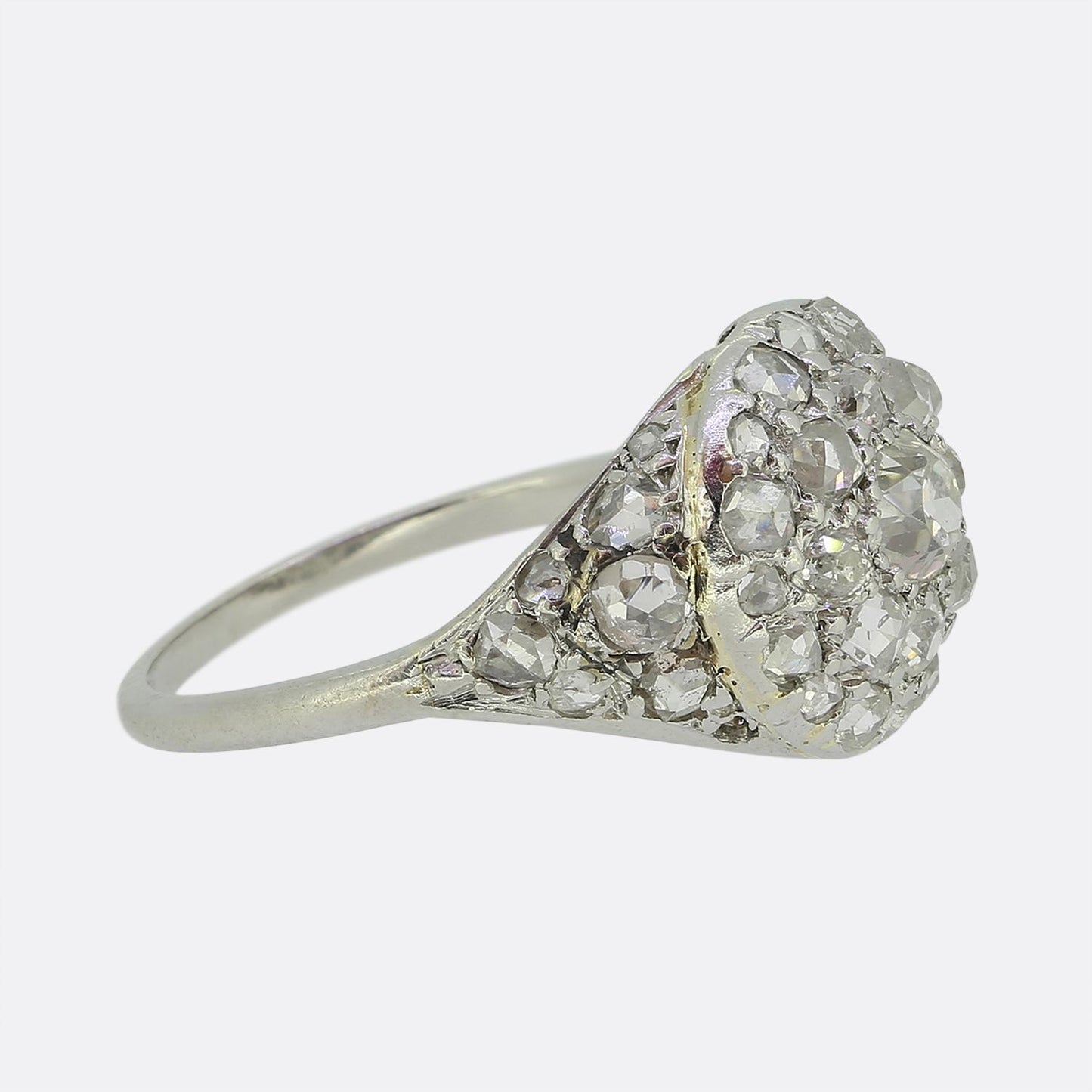 Vintage Old and Rose Cut Diamond Cluster Ring