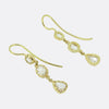 Vintage Rose Cut Diamond Drop Earrings