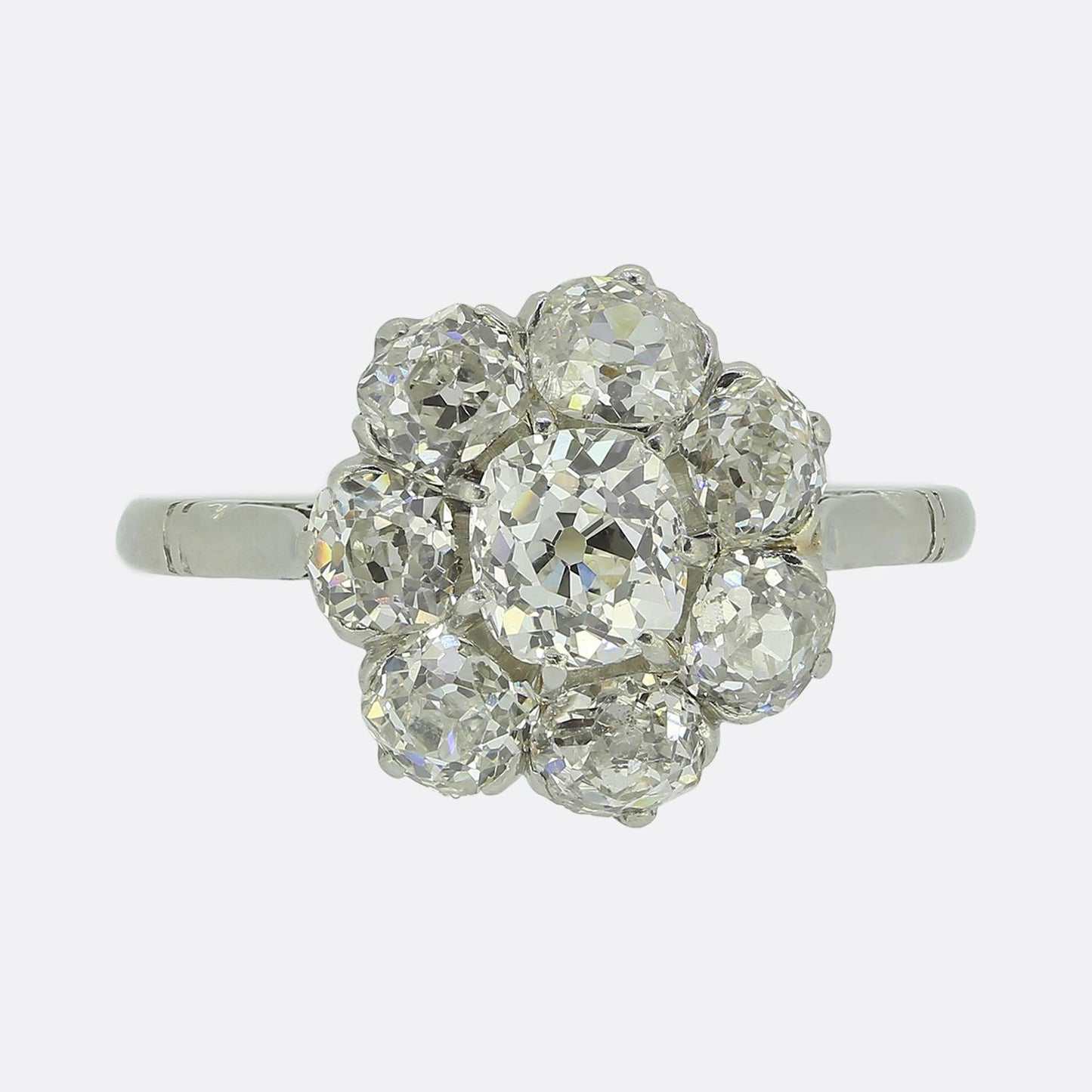 Antique Diamond Cluster Ring