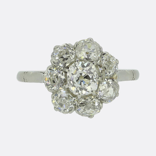 Antique Diamond Cluster Ring