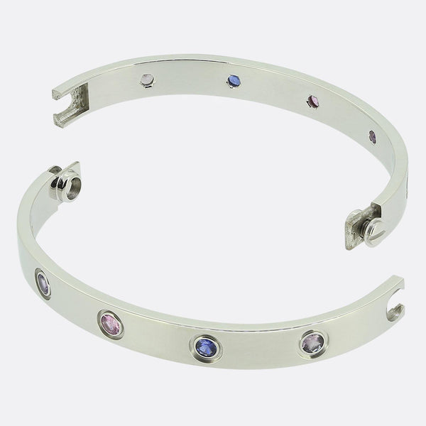 Cartier Coloured Stones LOVE Bangle Size 16