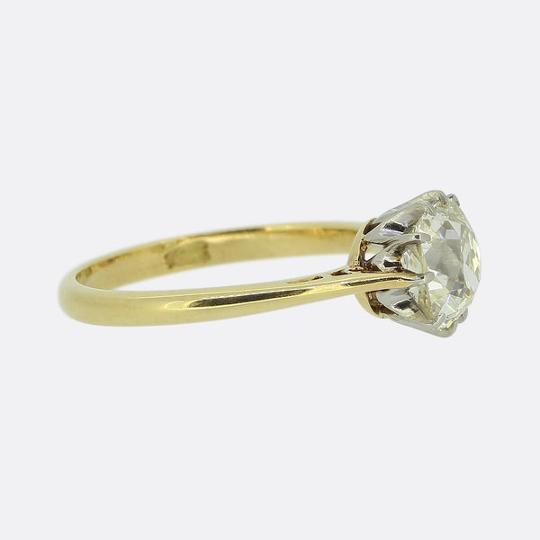 Antique 1.25 Carat Diamond Solitaire Ring