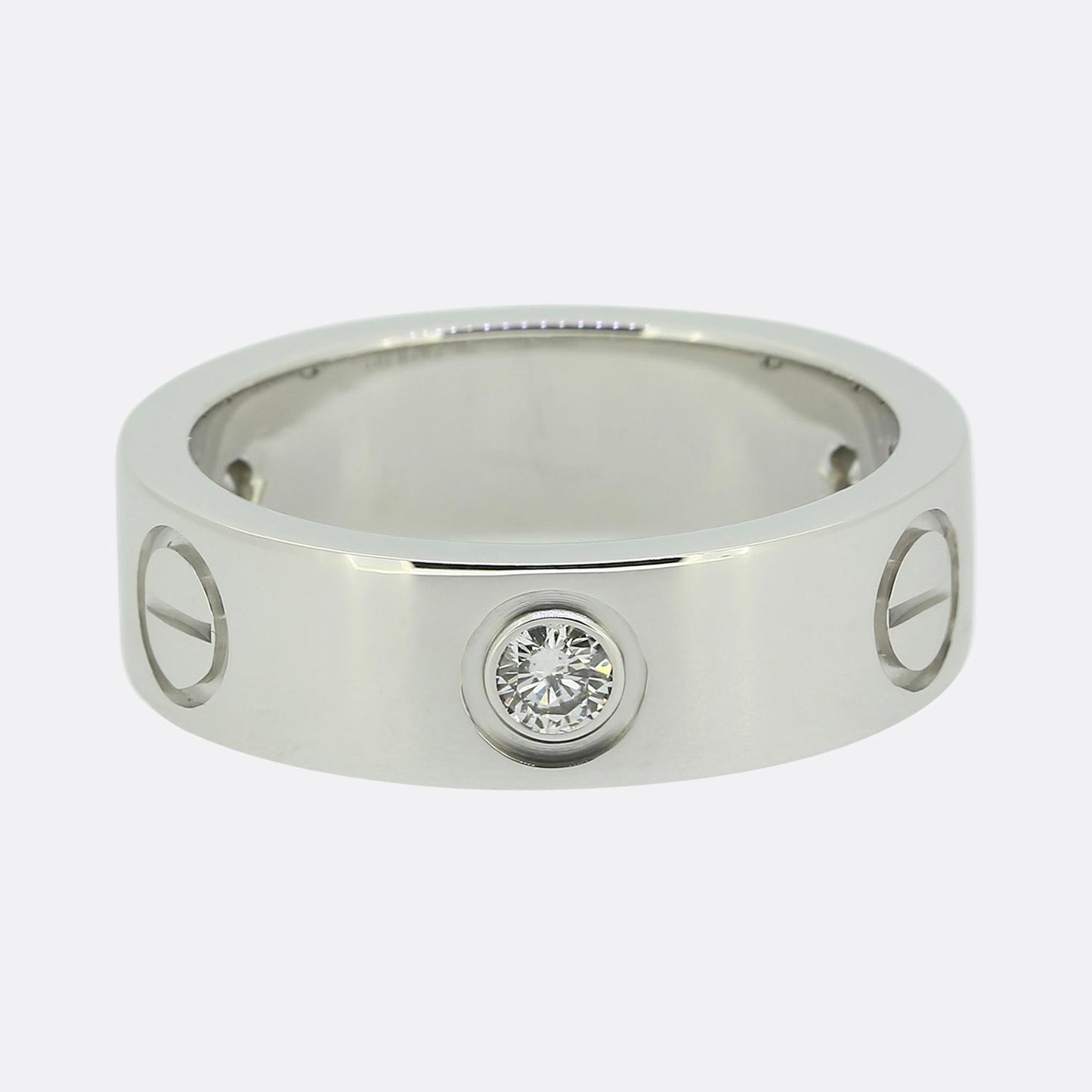 Cartier Three Diamond LOVE Ring Size K (50)