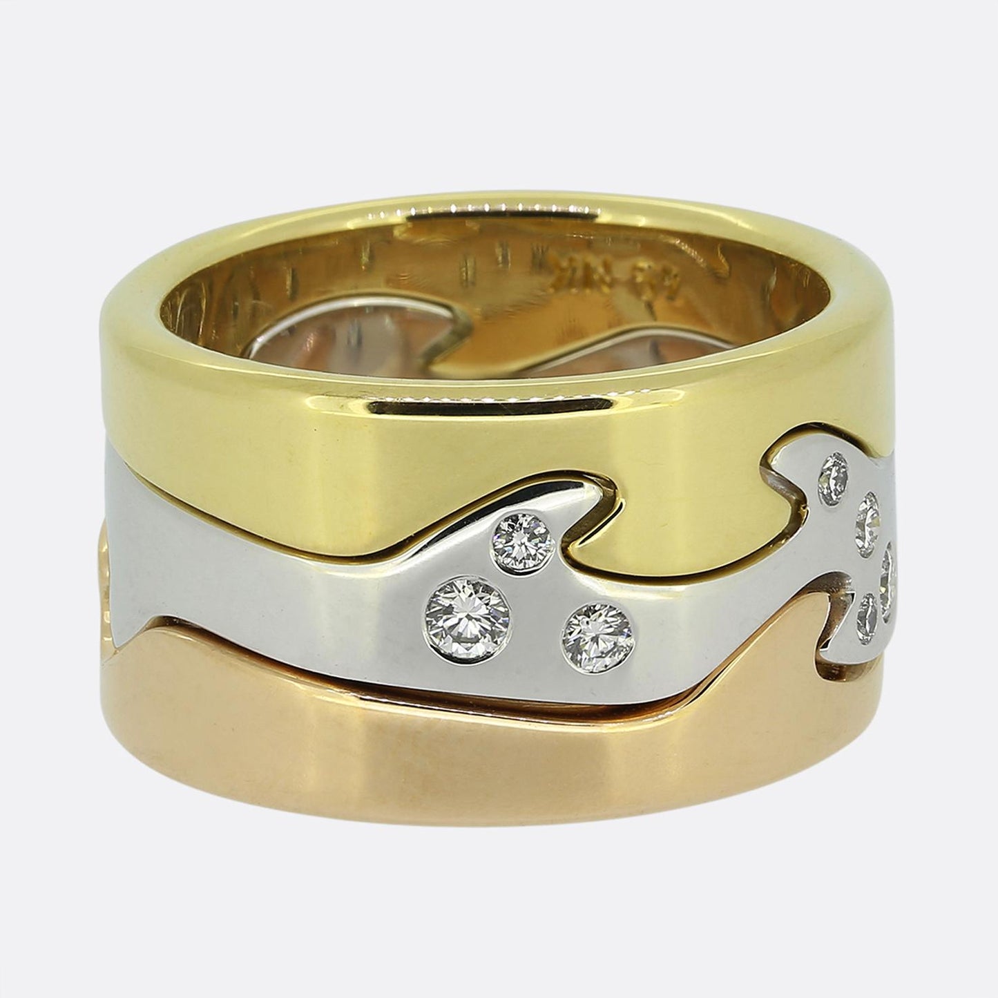 Georg Jensen Fusion 3pcs Ring Size J (49)