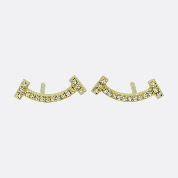 Tiffany & Co. Diamond T Smile Mini Earrings