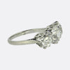 Antique 4.30 Carat Old Cut Diamond Three-Stone Ring