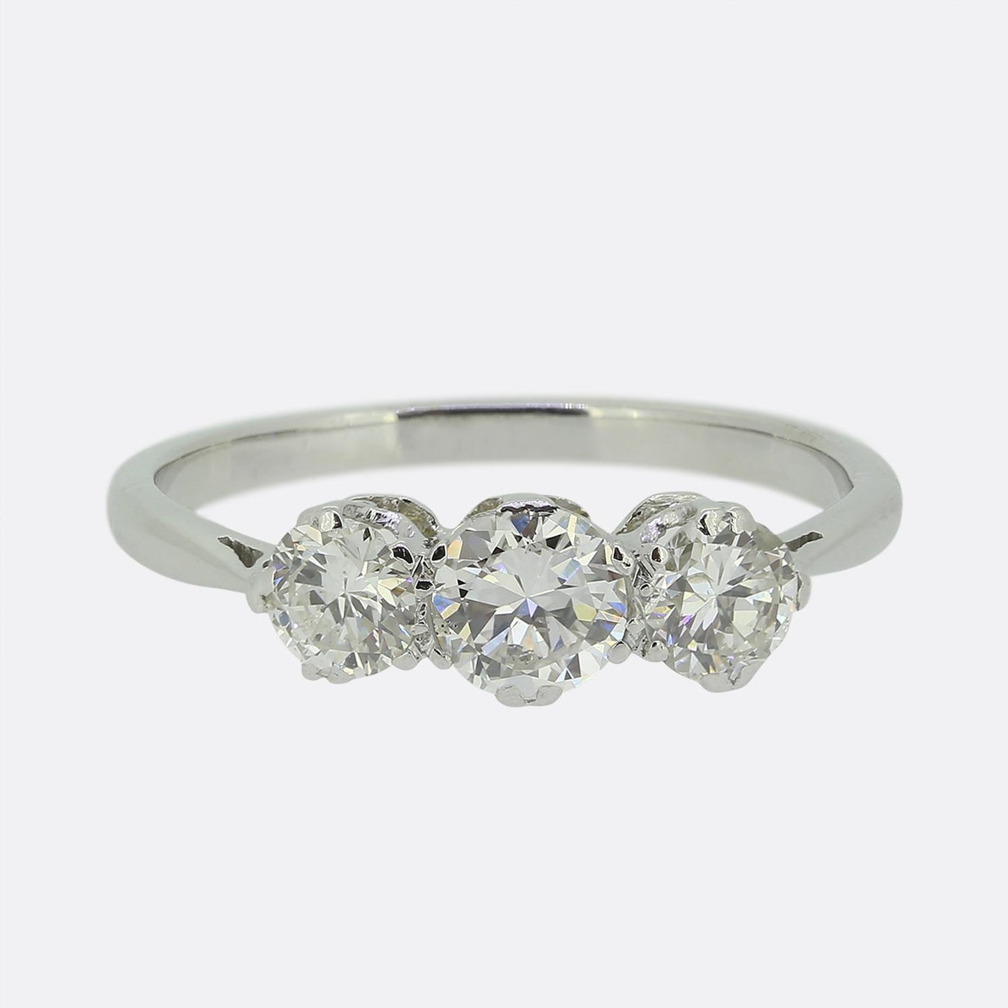 Vintage Diamond Three Stone Ring