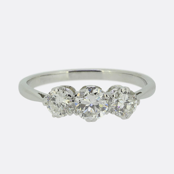 Vintage Diamond Three Stone Ring