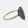 Georgian Sapphire and Diamond Cluster Ring
