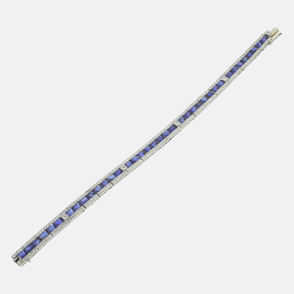 Art Deco Sapphire and Diamond Bracelet