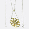 Art Deco Demantoid Garnet and Diamond Necklace