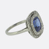 Art Deco 2.70 Carat Ceylon Sapphire and Diamond Ring