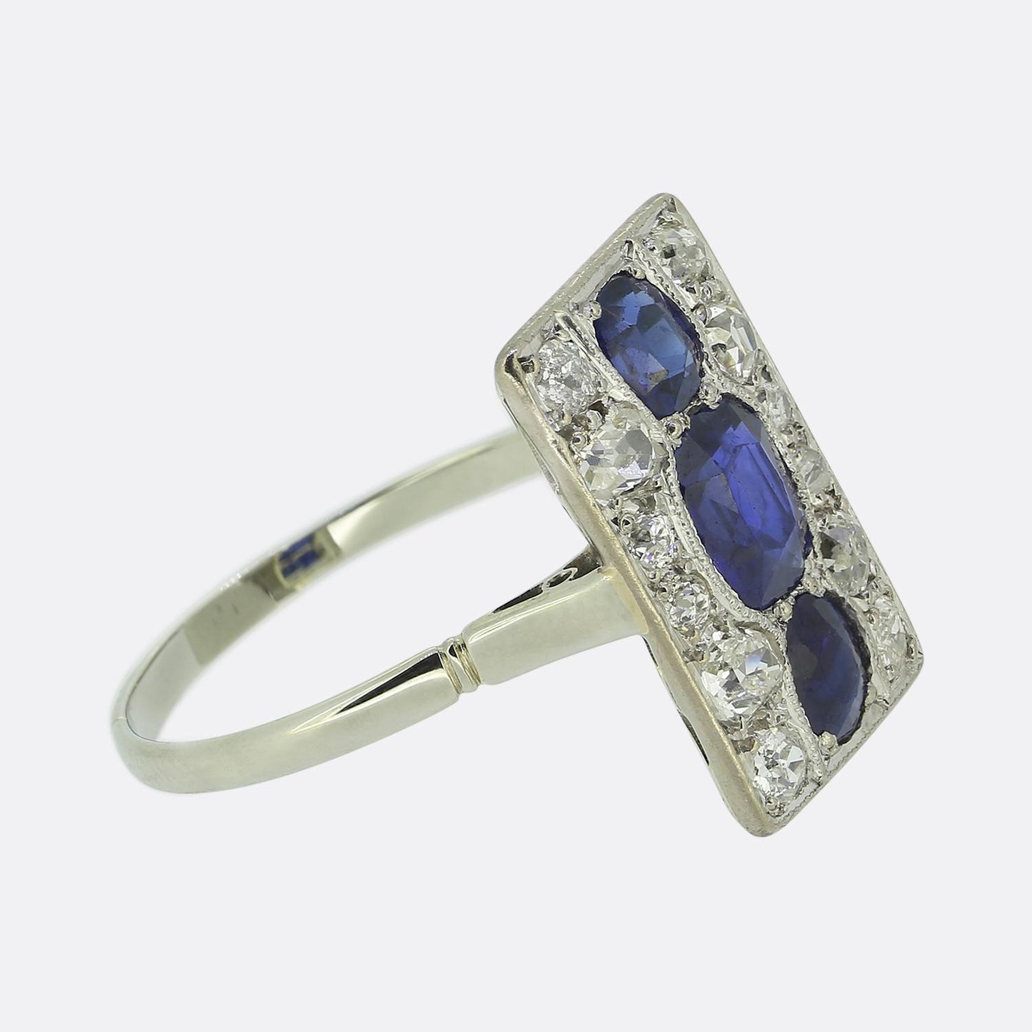 Art Deco Sapphire and Diamond Ring