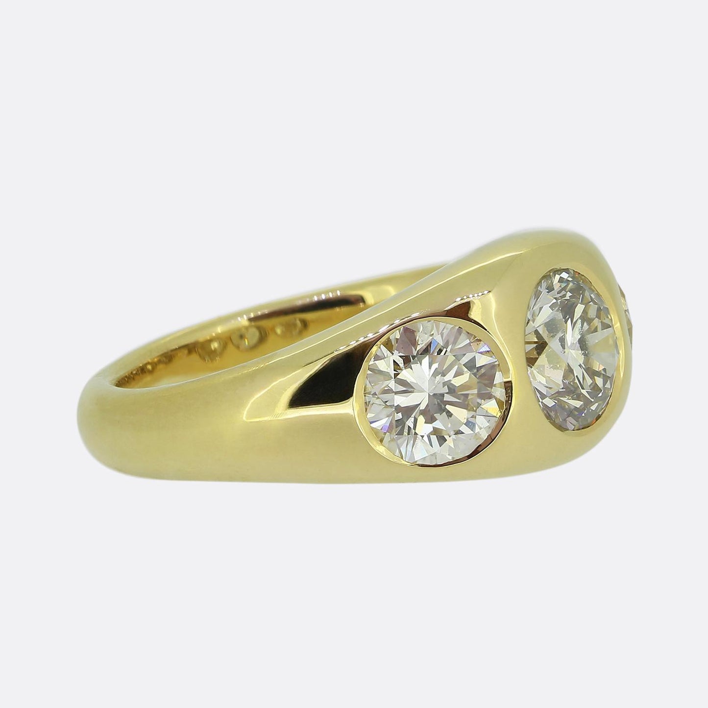 3.09 Carat Diamond Three-Stone Ring