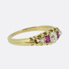Victorian Ruby and Diamond Five-Stone Ring