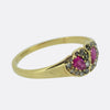Antique Ruby and Diamond Double Heart Ring