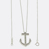 Tiffany & Co Diamond Anchor Pendant Necklace