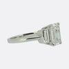 Vintage 2.37 Carat Emerald Cut Diamond Three-Stone Ring