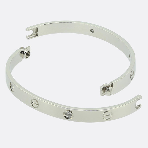 Cartier Four Diamond LOVE Bangle Size 19