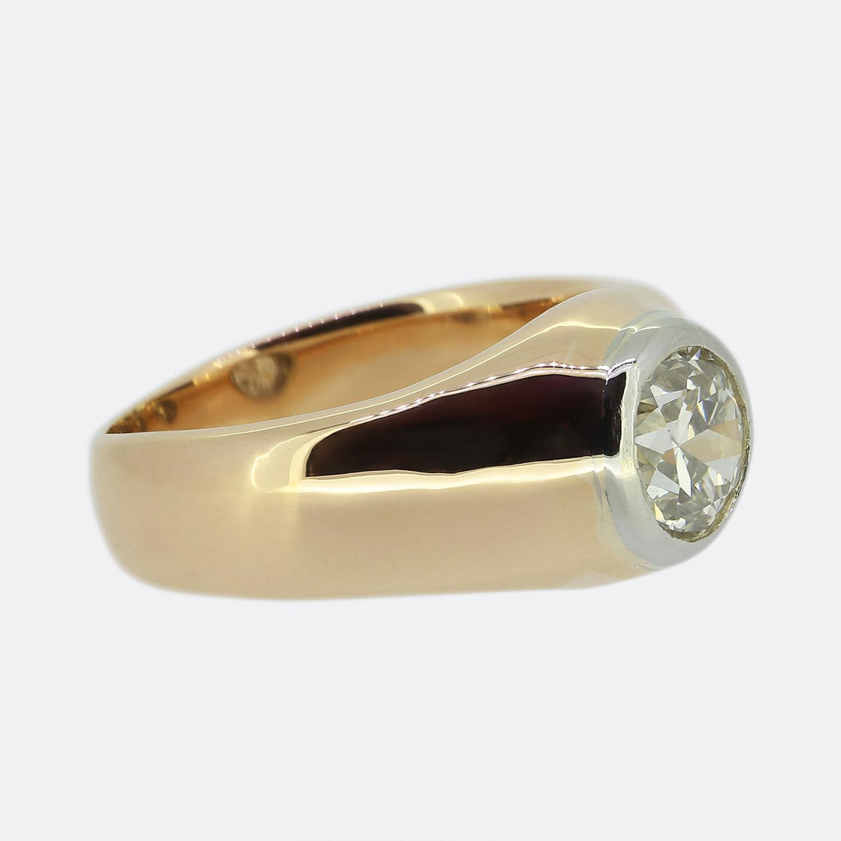 Antique 1.00 Carat Diamond Single-Stone Ring