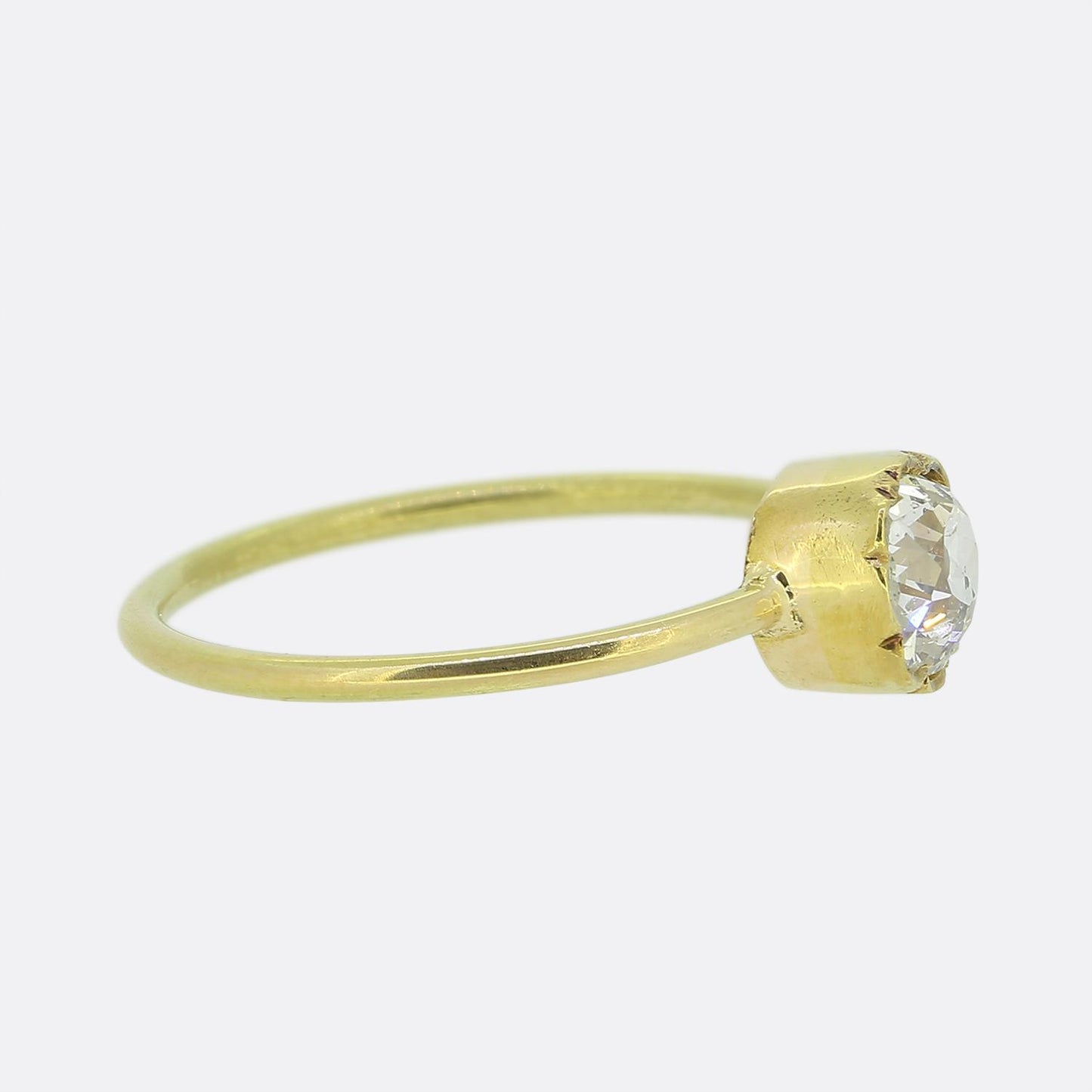0.60 Carat Old Cut Diamond Solitaire Ring