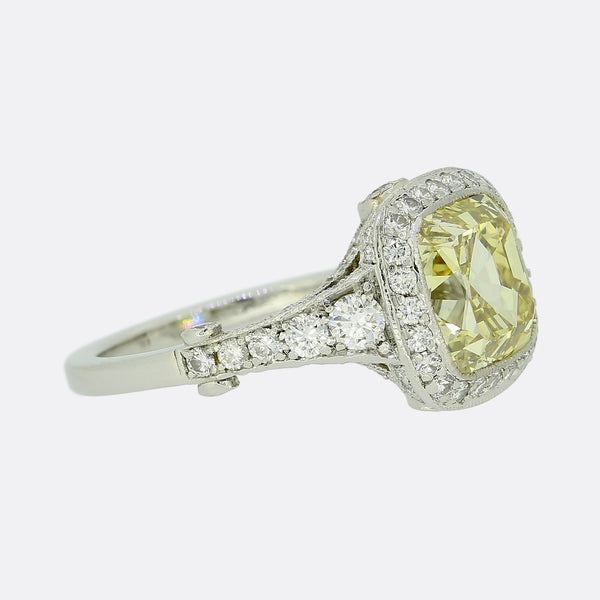 Tiffany & Co. Legacy 4.0 Carat Fancy Intense Yellow Diamond Engagement Ring